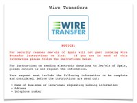 Donate by Wire Transfer