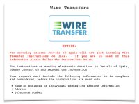 Donate by Wire Transfer